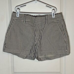 GAP Women's Navy and White Striped Shorts